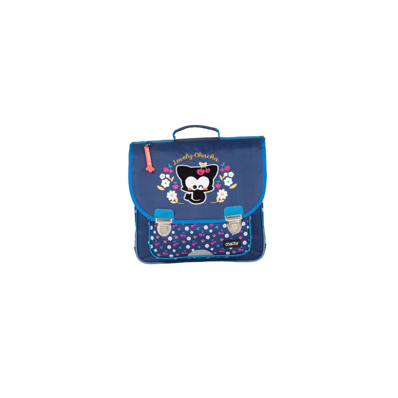 3661507663005-Cartable 36 CM CHACA CHERRY -2 compartiments- bleu- Kid'Abord-P_405226030_1-0