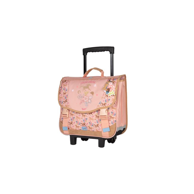 3661507924014-Cartable à roulettes STALLA BIANCA GALOP- 2 compartiments- rose- Kid'Abord-P_405226117_2-1