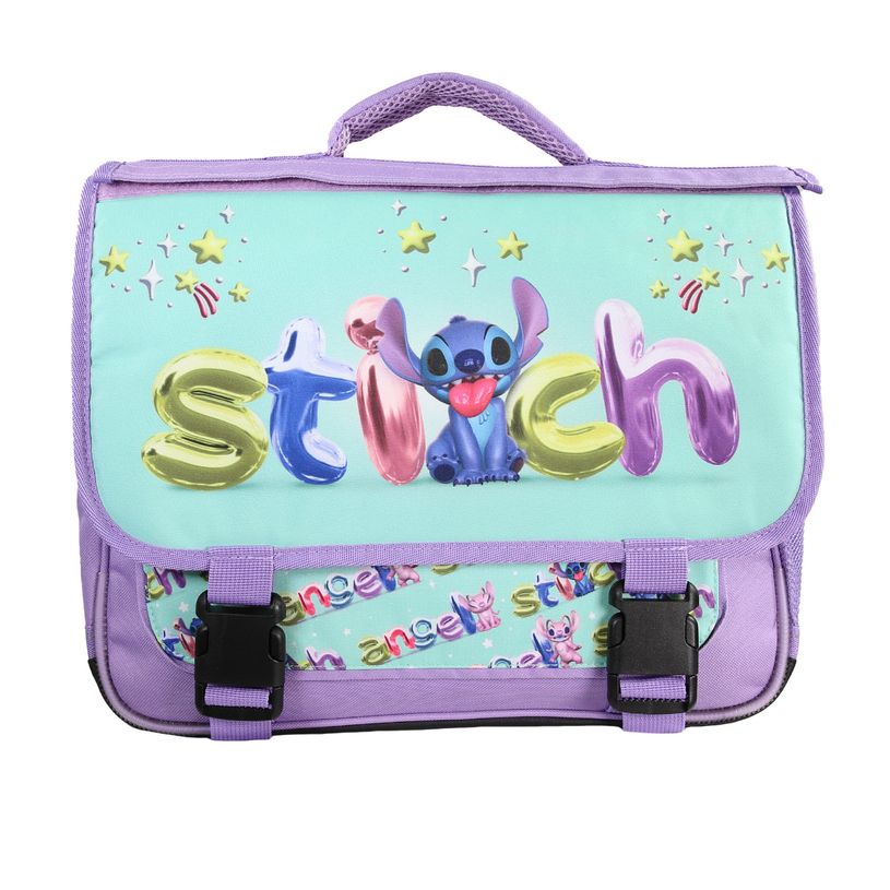 3666311031163-Cartable Stitch - 38cm -  2 compartiments - violet - Bagtrotter-P_405226172_1-0