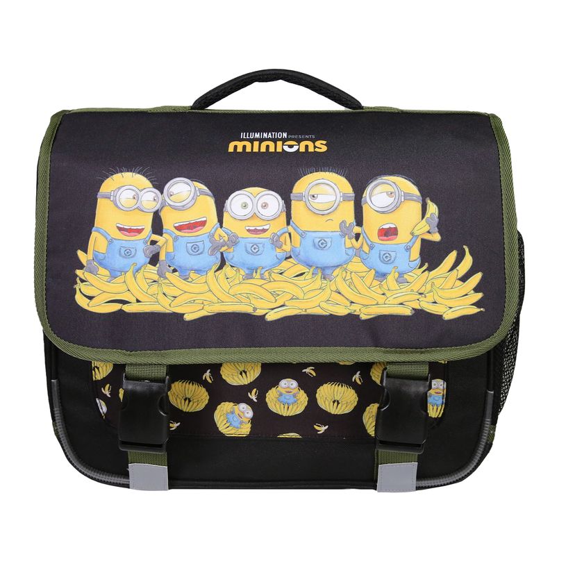 3666311030876-Cartable Les Minions - 38cm -  2 compartiments - noir - Bagtrotter-P_405226183_1-0