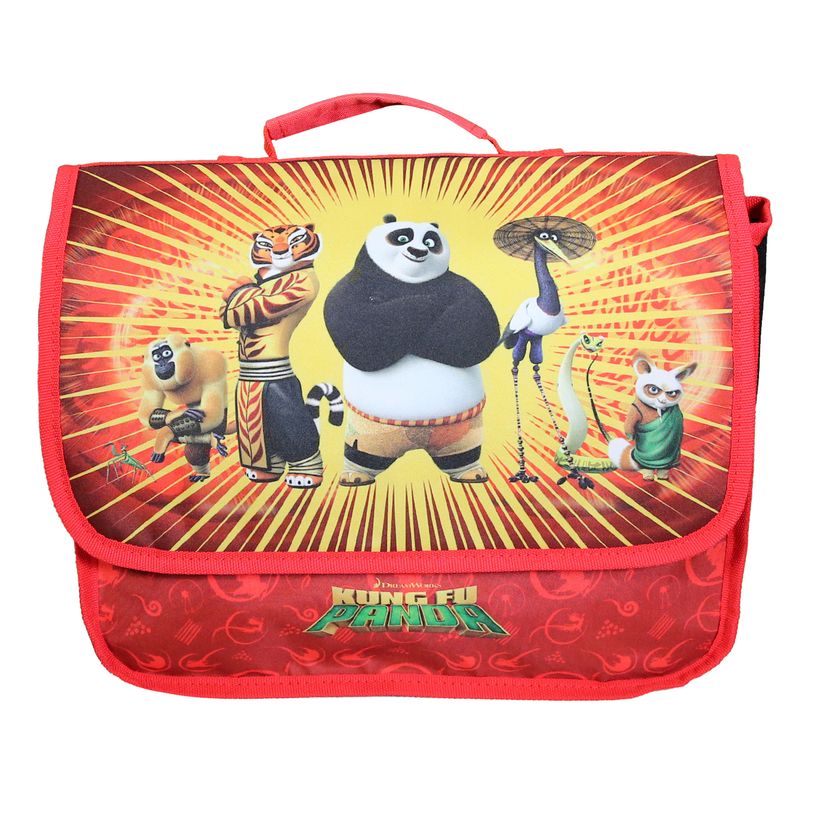 3666311029740-Cartable Kung fu panda - 32cm -  1 compartiment - rouge - Bagtrotter-P_405226214_1-0