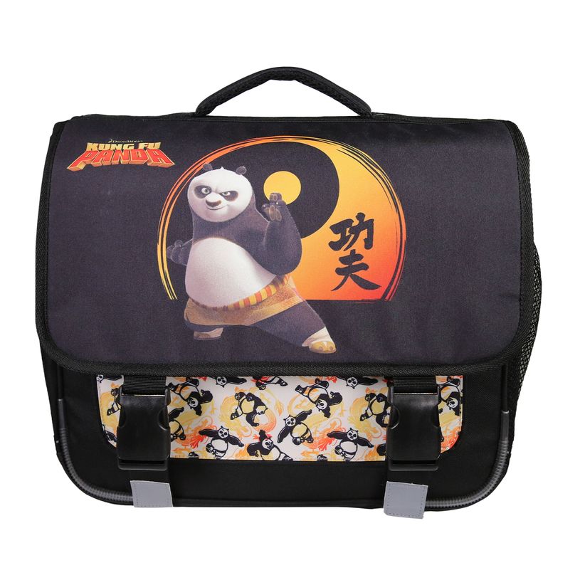 3666311029696-Cartable Kung fu panda - 38cm -  2 compartiments - noir - Bagtrotter-P_405226215_1-0