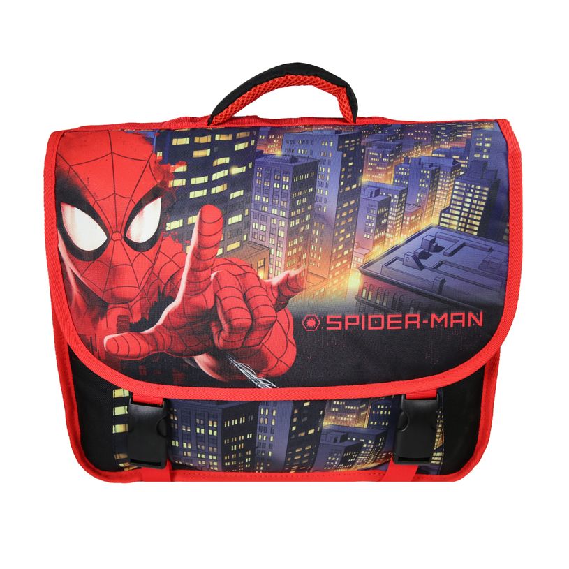 3666311029320-Cartable Spiderman - 38cm -  2 compartiments - noir - Bagtrotter-P_405226231_1-0