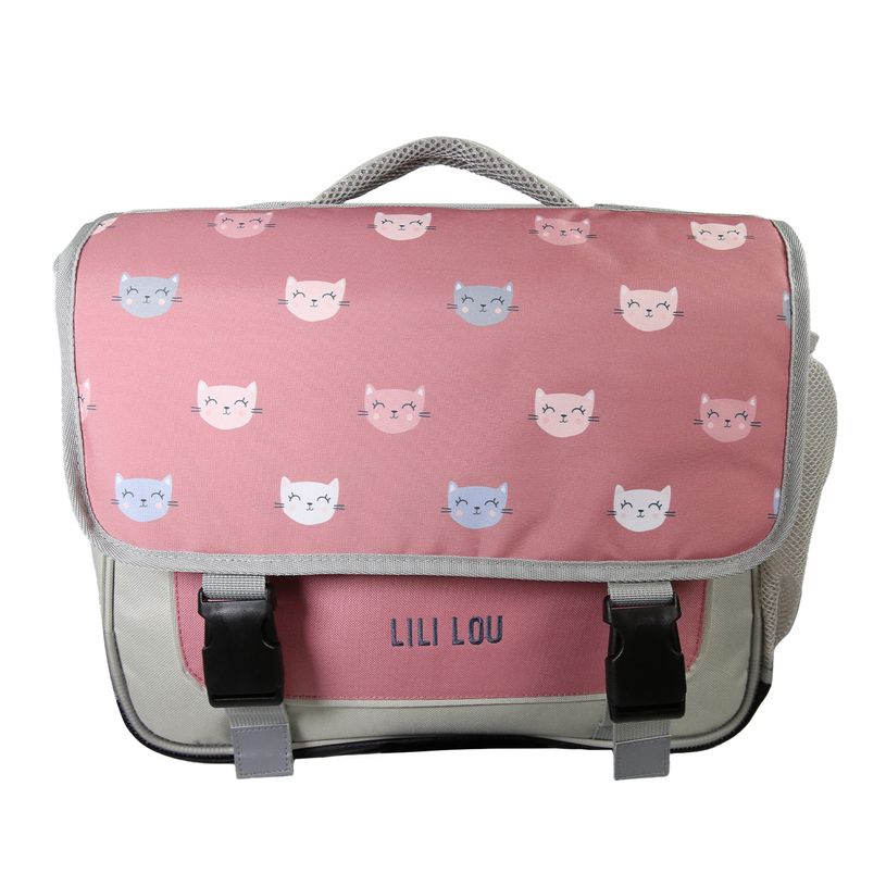 3666311028354-Cartable Lili Lou - 38cm -  2 compartiments - gris - Bagtrotter-P_405226249_1-0