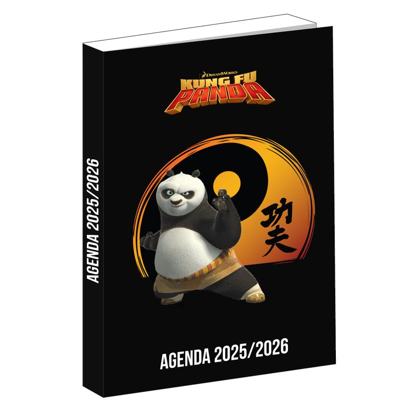 3666311029689-Agenda Kung Fu Panda - 1 jour par page - 12x17 cm - noir - Bagtrotter-P_405226313_1-0
