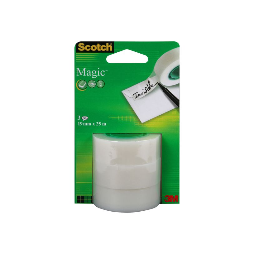 5010027564190-Scotch Magic 8-1925R3 - Ruban de bureau - 19 mm x 25 m - transparent (pack de 3)-P_405226326_1-0