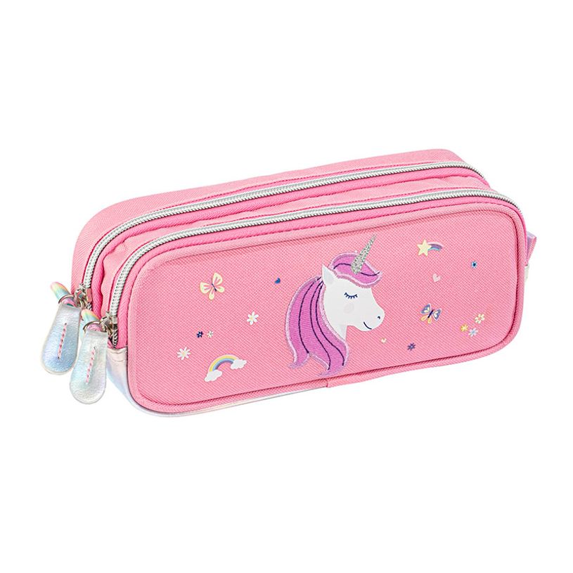3135258774315-Trousse Licorne - 2 compartiments - Rose - Viquel-P_405226370_1-0