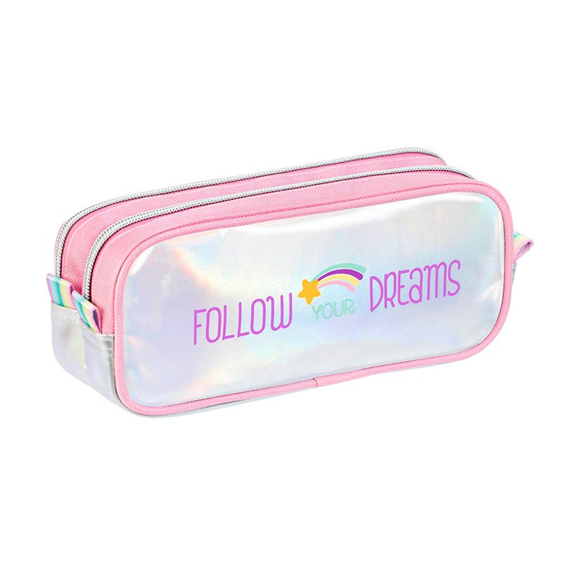 3135258774315-Trousse Licorne - 2 compartiments - Rose - Viquel-P_405226370_2-1