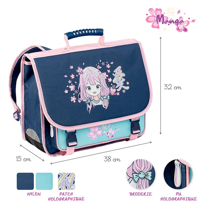 3135253284345-Cartable Manga 38 cm - 2 compartiments - Viquel-P_405226375_3-2