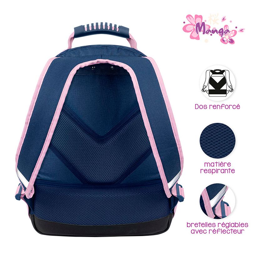 3135256244346-Sac à dos Manga - 2 compartiments - Bleu - Viquel-P_405226376_3-2