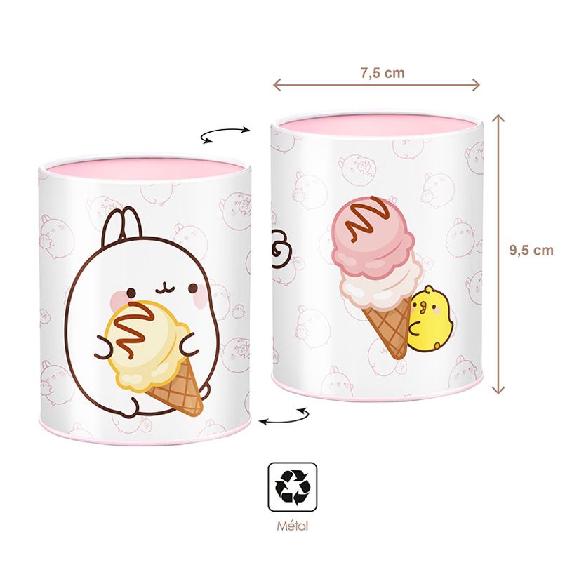 3135250997774-Pot à crayons métal Molang - 9,5 x 7,5 cm - Viquel-P_405226388_3-2