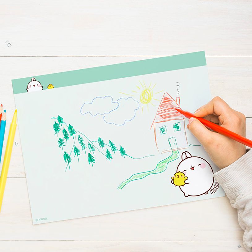 3135251494746-Sous-main bloc papier Molang - 30 x 40 cm - Assortis - Viquel-P_405226467_8-7