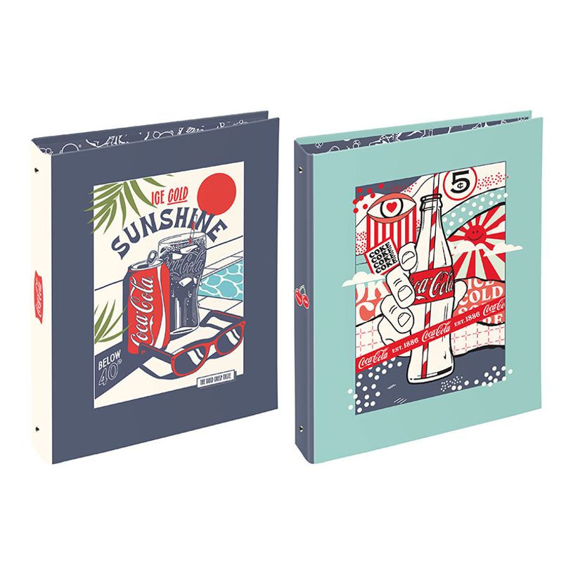 3135252004456-Classeur 4 anneaux - Dos 50 mm - A4 - Coca-Cola Sunshine - Viquel-P_405226469_1-0