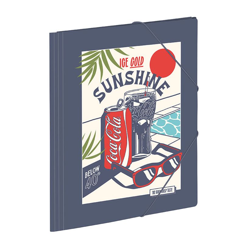 3135252014455- Chemise à élastique 3 rabats - A4 - Coca-Cola Sunshine - Viquel-P_405226470_4-3