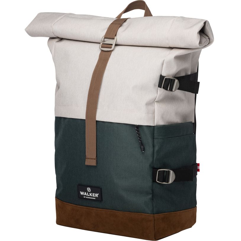 9002638241290-Sac à dos WALKER "Roll Up Pure Eco" - 2 compartiments coloris Popcorn / Alge-P_405226502_1-0