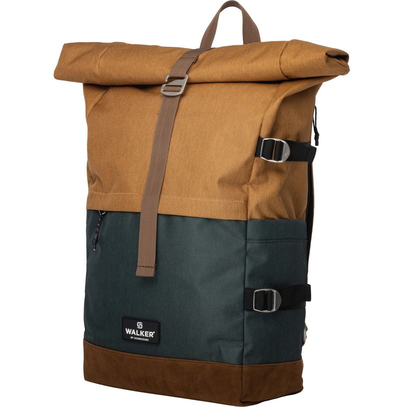 9002638241368-Sac à dos WALKER "Roll Up Pure Eco" - 2 compartiments coloris Peanut / Alge-P_405226503_1-0