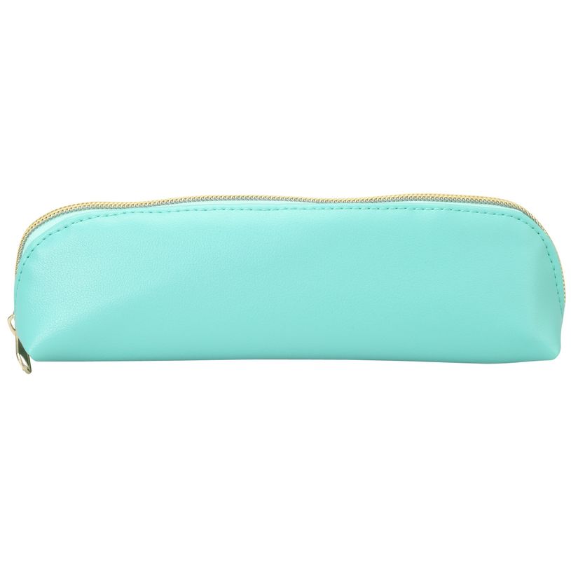 3173741253602-Trousse ovale SCHOOL "Dots" coloris turquoise-P_405226550_1-0