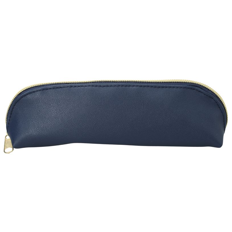 3173748253605-Trousse ovale SCHOOL "Dots" coloris bleu marine-P_405226551_1-0