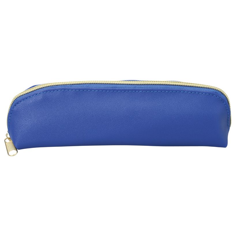 3173747253606-Trousse ovale SCHOOL "Dots" coloris bleu Roi-P_405226553_1-0