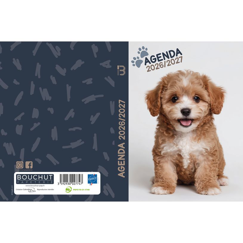 3592930027747-Agenda Chien - 1 jour par page - 12 x 17 cm - Bouchut--1