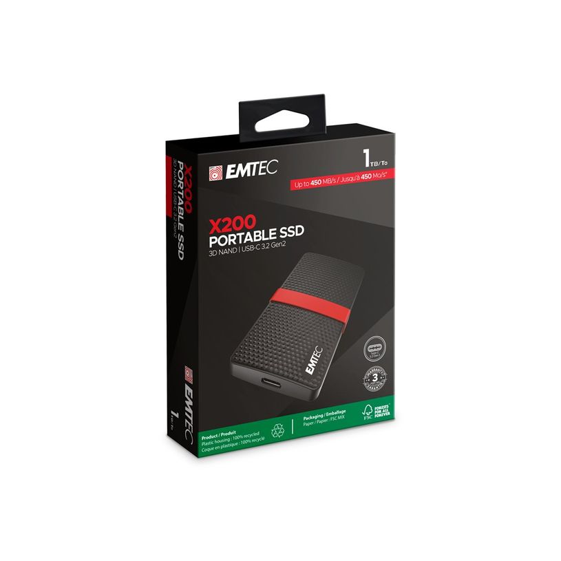 3126170170293-EMTEC SSD Power Plus X200 - Disque dur externe SSD - 1 To -  USB 3.1 -P_405227439_7-6
