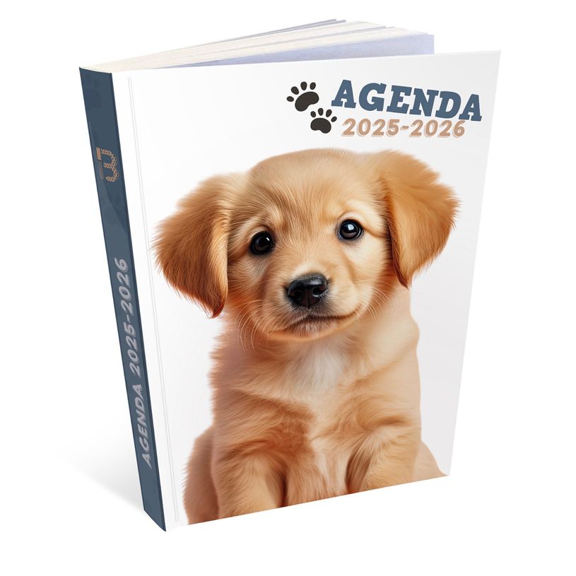 3592930027747-Agenda RDC reliure brochée année scolaire BOUCHUT "Chien" 1 jour /page 12 x 17 cm PEFC 7-P_405227442_1-0