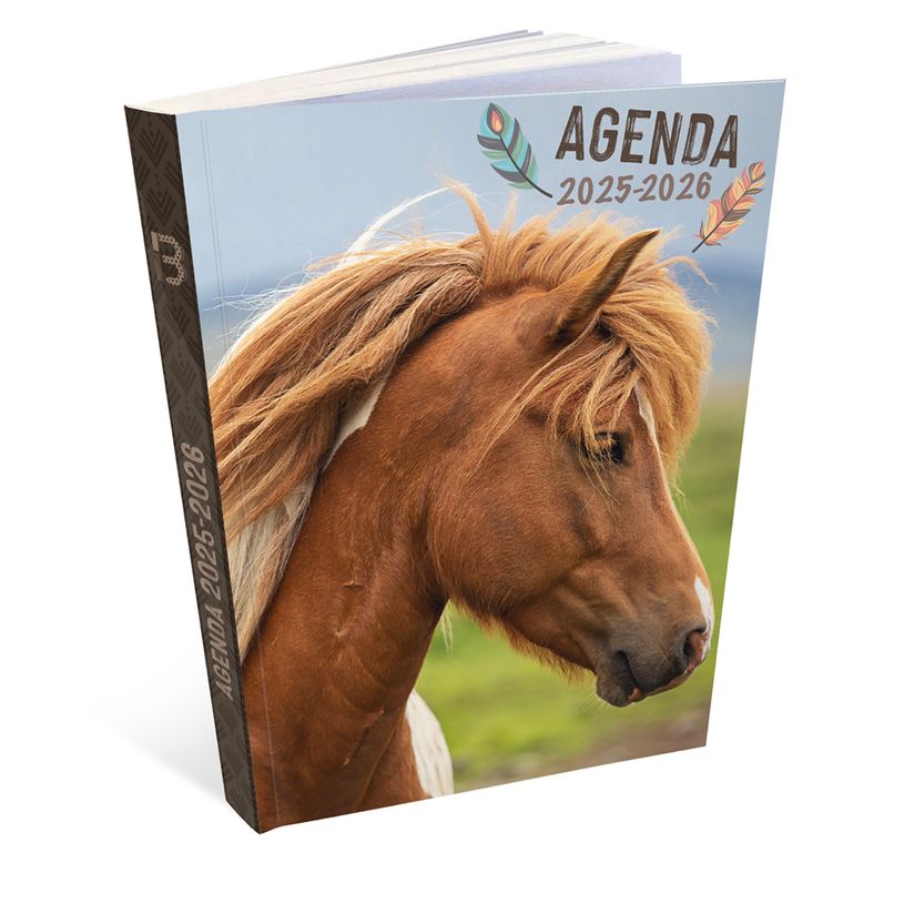 3592930027754-Agenda RDC reliure brochée année scolaire BOUCHUT "Cheval" 1 jour /page 12 x 17 cm PEFC -P_405227443_1-0
