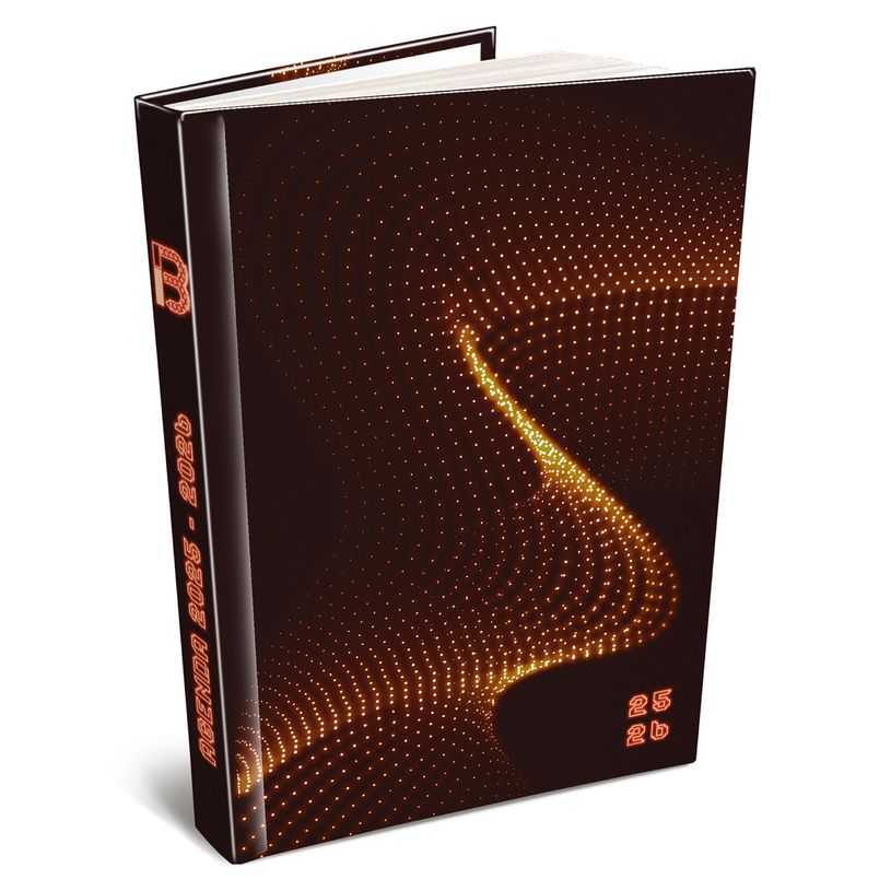 3592930027839-Agenda RDC reliure intégra année scolaire BOUCHUT "Techno" 12,5 x 17,5 cm coloris orange-P_405227445_1-0