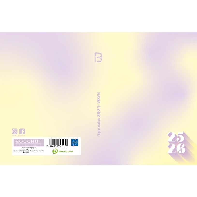 3592930025958-Agenda RDC reliure intégra année scolaire BOUCHUT "Gamme in the air" 12,5 x 17,5 cm colo-P_405227447_2-1