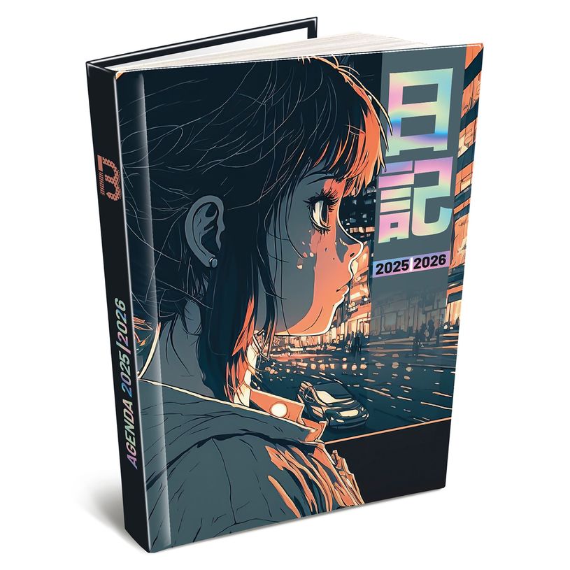 3592930025972-Agenda RDC reliure intégra année scolaire BOUCHUT "Manga corail" 12,5 x 17,5 cm -P_405227449_1-0