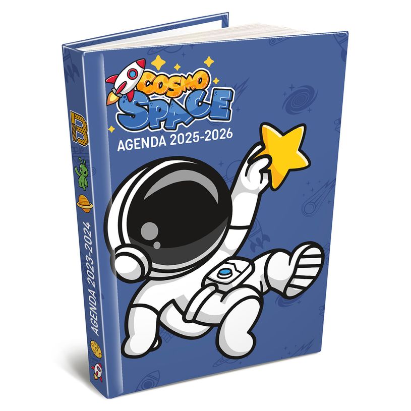 3592930027976-Agenda RDC reliure intégra BOUCHUT "Cosmo Space" 12,5 x 17,5 cm coloris bleu -P_405227460_1-0