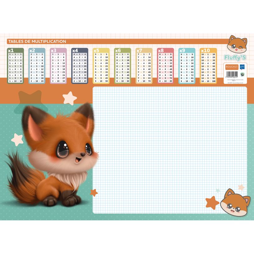 3592930026412-Sous-main carton rigide BOUCHUT "Fantaisie Fluffy's" 40,5 X 55 cm -P_405227469_2-1