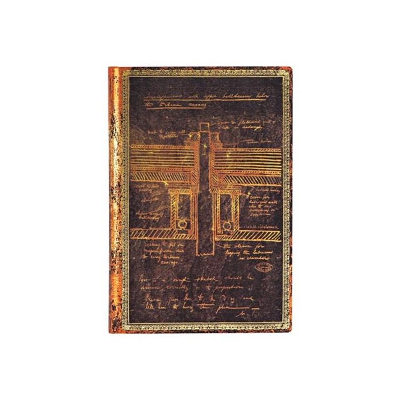 9781439764367-Journal  -  9,5 x 14 cm  - 208 pages - Tesla, Sketch of a Turbine  - brun - Paperblanks-P_405227548_2-0