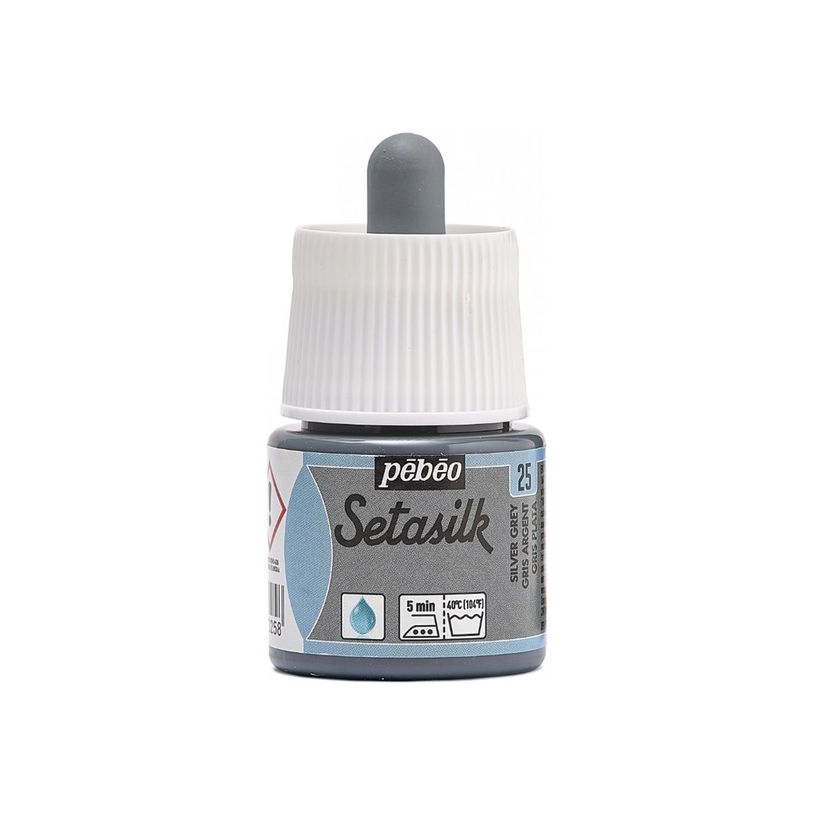 3167861810258-Pebeo Setasilk - Peinture pour soie - gris argenté - brillant - 45 ml-P_405227820_2-0