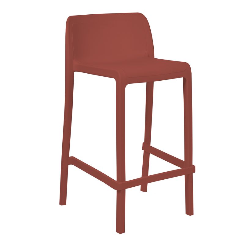 3701394607628-Tabouret snack empilable MINI ATTIC - Ezpeleta professionnel - Brique-P_405227948_1-0