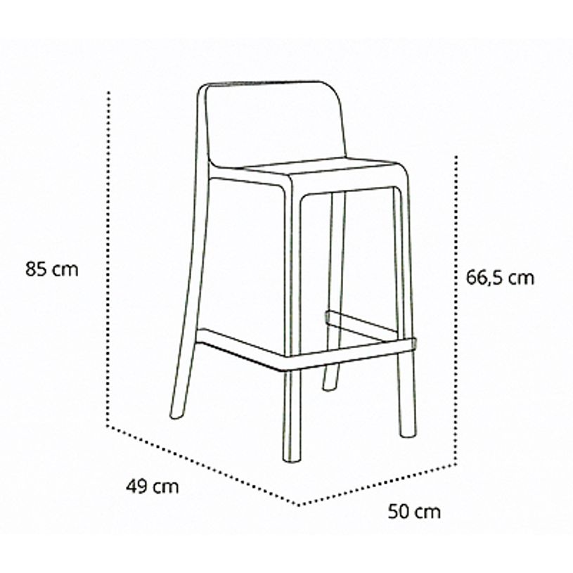 3701394607581-Tabouret snack empilable MINI ATTIC - Ezpeleta professionnel - Taupe-P_405227952_2-1