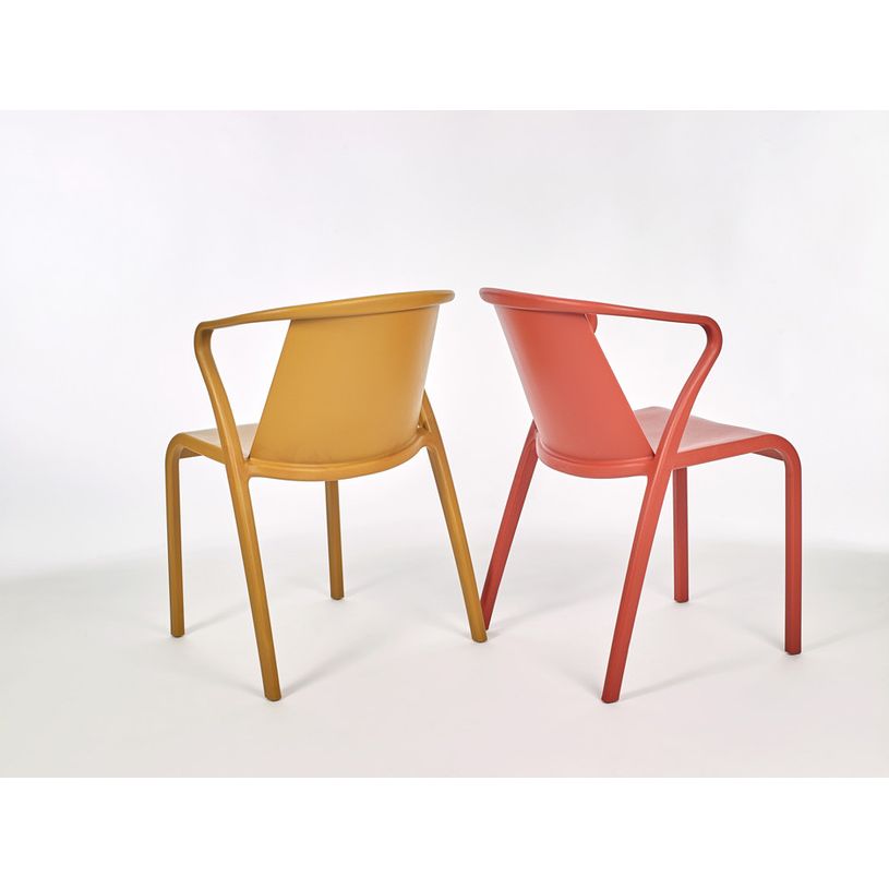 8414376784297-Fauteuil empilable FADO - Ezpeleta professionnel - Brique-P_405227957_2-1