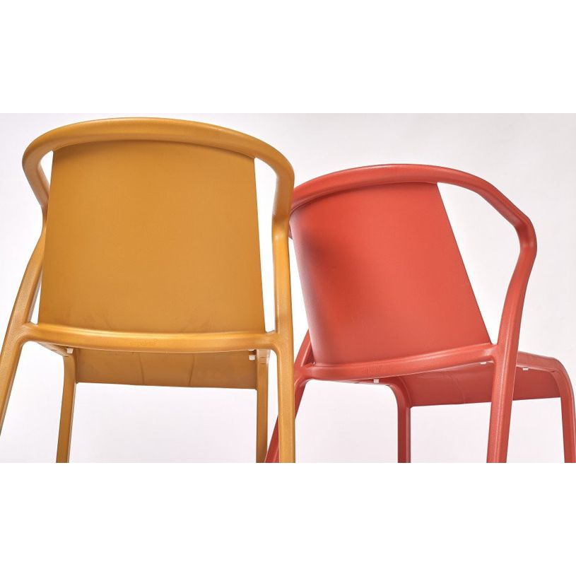 8414376784297-Fauteuil empilable FADO - Ezpeleta professionnel - Brique-P_405227957_3-2