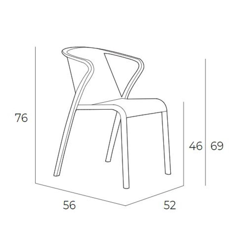 8414376784297-Fauteuil empilable FADO - Ezpeleta professionnel - Brique-P_405227957_4-3