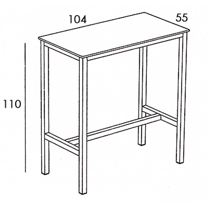 8414376933824-Table haute 104 x 55 cm URBAN - ezpeleta professionnel - Blanc-P_405227994_6-5