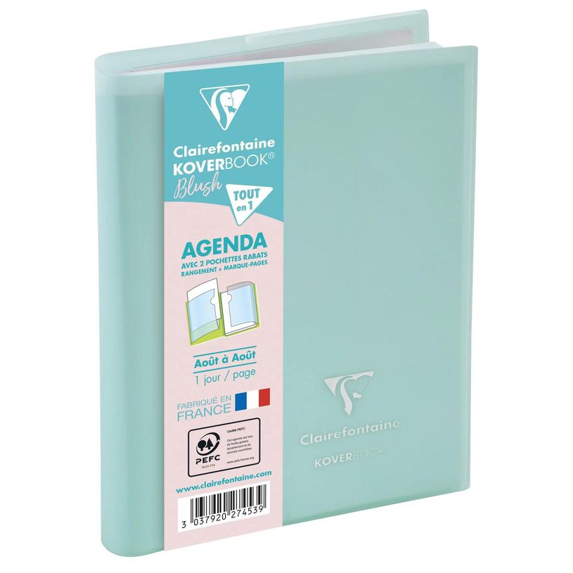 3037920274539-Agenda Koverbook Pastel - 1 jour par page - 12 x 17 cm - disponible dans différentes couleurs - Exacom--2