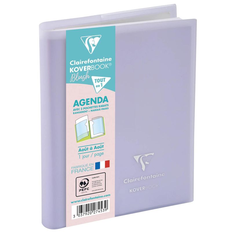 3037920274539-Agenda Koverbook Pastel - 1 jour par page - 12 x 17 cm - disponible dans différentes couleurs - Exacom--3