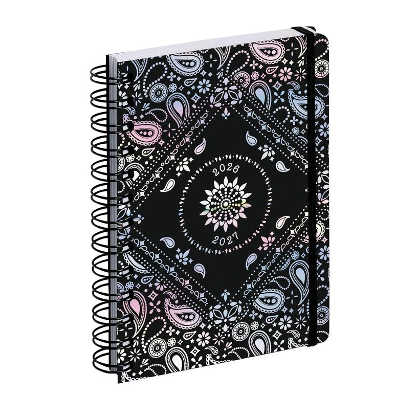 3660942087254-Agenda Shiny - 1 jour par page - 12 x 17 cm - Bandana - Exacompta--0