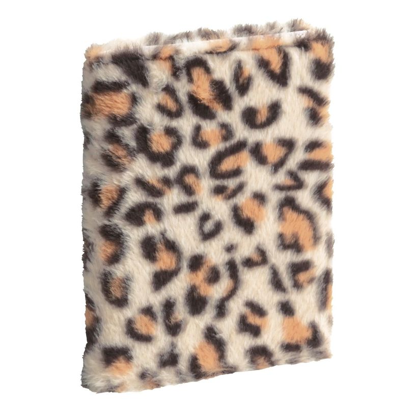 3660942087995-Notebook Léo fourrure ligné - 15 x 21 cm - beige - Exacompta--0