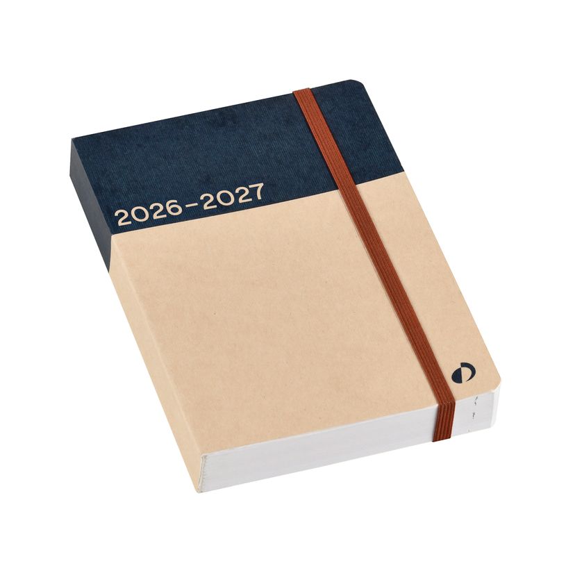 3371010532360-Quo Vadis - Agenda année scolaire - 2026-2027 - Eurotextagenda Recyclé - Journalier - Multilingue - Bleu - 12 mois de août à juillet - 12x17 cm - Papier Clairefontaine recyclé - Fabri--1