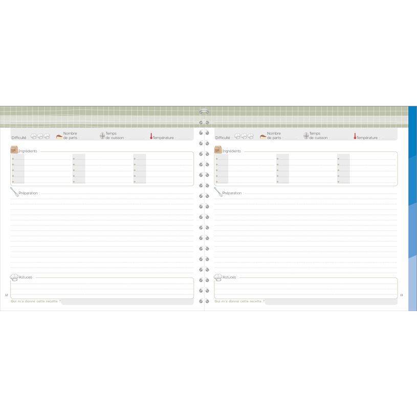 3371010528738-Quo Vadis - Carnet de cuisine - Spiralé - Français - Carnets thématiques - Multicolore - 24x24 cm - Papier Clairefontaine blanc - Fabri--1