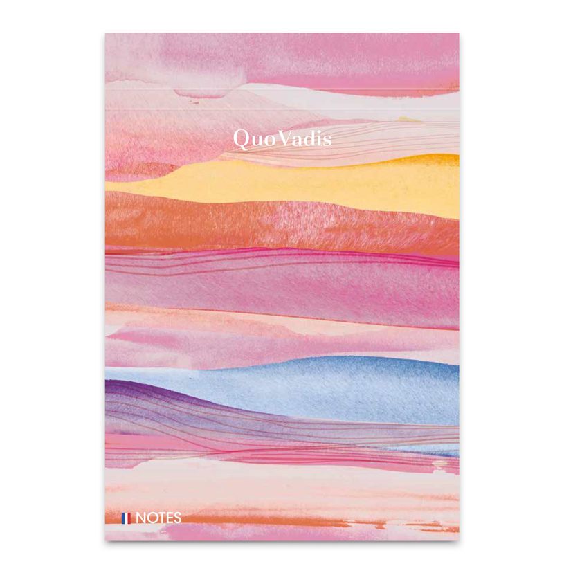 3371010532216-Quo Vadis - Bloc-notes - Iconique - Multicolore - 15x21 cm - Papier Clairefontaine blanc - Fabrication --0