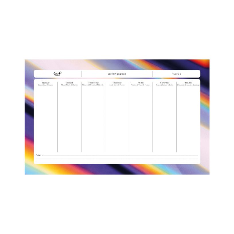 3371010532162-Quo Vadis - Sous-main perpétuel à feuillets - Multilingue - Iconique - Multicolore - Perpétuel - 16,5x26,5 cm - Papier Clairefontaine blanc - Fabri--0