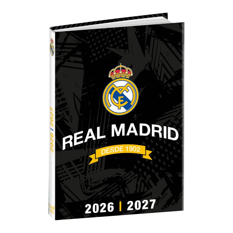 3371010531585-Quo Vadis - Agenda année scolaire - 2026-2027 - Eurotextagenda - Journalier - Multilingue - Real Madrid - 12 mois de août à juillet - 12x17 cm - Papier Clairefontaine blanc - Fabri--0