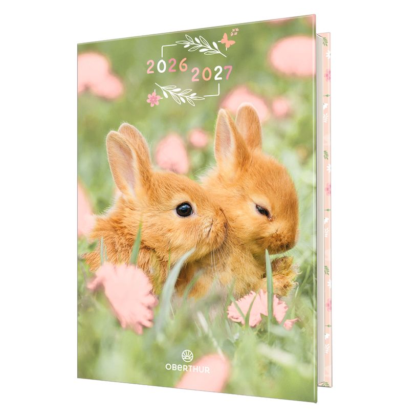 3664447220673-Agenda Lapin - 1 jour par page - 12,5 x 17,5 cm - Oberthur--0